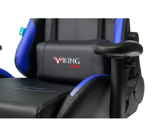 Кресло игровое Бюрократ VIKING 5 AERO черный/синий искусственная кожа с подголов. крестовина пластик