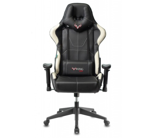 Кресло игровое Бюрократ VIKING 5 AERO черный/белый искусственная кожа с подголов. крестовина пластик