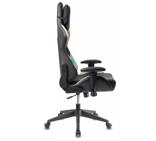 Кресло игровое Бюрократ VIKING 5 AERO черный/белый искусственная кожа с подголов. крестовина пластик