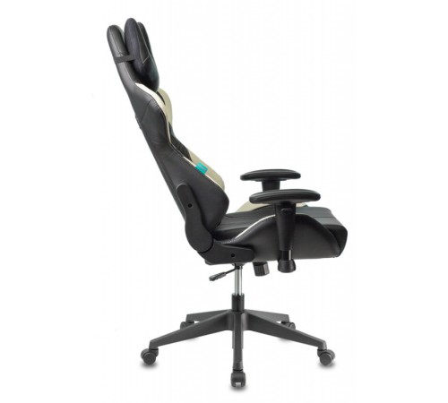 Кресло игровое Бюрократ VIKING 5 AERO черный/белый искусственная кожа с подголов. крестовина пластик