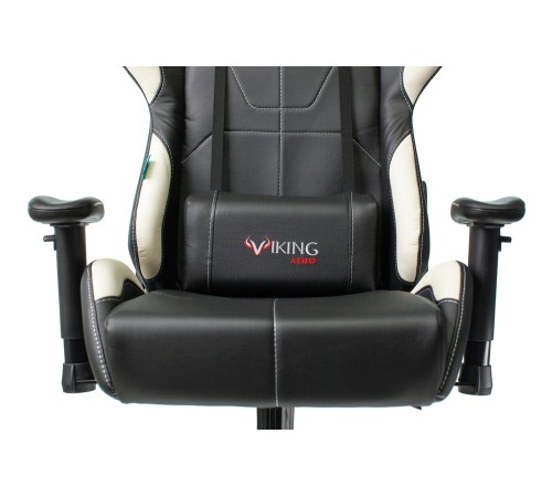 Кресло игровое Бюрократ VIKING 5 AERO черный/белый искусственная кожа с подголов. крестовина пластик