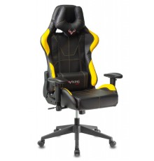 Кресло игровое Бюрократ VIKING 5 AERO черный/желтый искусственная кожа с подголов. крестовина пластик