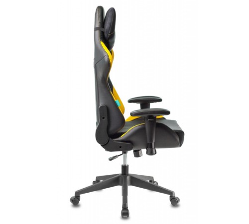 Кресло игровое Бюрократ VIKING 5 AERO черный/желтый искусственная кожа с подголов. крестовина пластик
