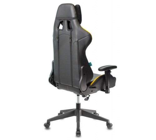 Кресло игровое Бюрократ VIKING 5 AERO черный/желтый искусственная кожа с подголов. крестовина пластик