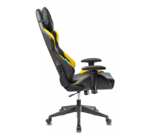 Кресло игровое Бюрократ VIKING 5 AERO черный/желтый искусственная кожа с подголов. крестовина пластик