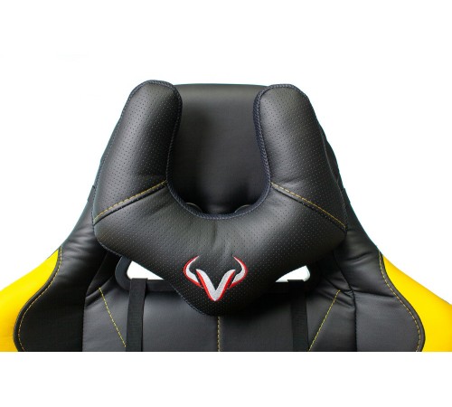 Кресло игровое Бюрократ VIKING 5 AERO черный/желтый искусственная кожа с подголов. крестовина пластик