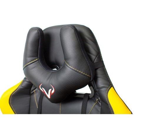 Кресло игровое Бюрократ VIKING 5 AERO черный/желтый искусственная кожа с подголов. крестовина пластик