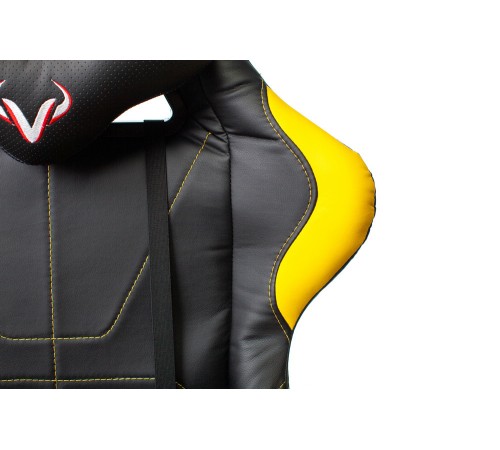 Кресло игровое Бюрократ VIKING 5 AERO черный/желтый искусственная кожа с подголов. крестовина пластик
