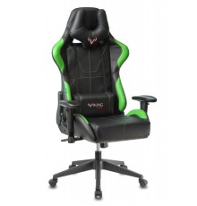 Кресло игровое Бюрократ VIKING 5 AERO черный/салатовый искусственная кожа с подголов. крестовина пластик