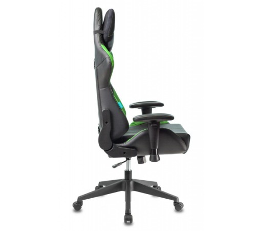 Кресло игровое Бюрократ VIKING 5 AERO черный/салатовый искусственная кожа с подголов. крестовина пластик