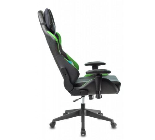 Кресло игровое Бюрократ VIKING 5 AERO черный/салатовый искусственная кожа с подголов. крестовина пластик