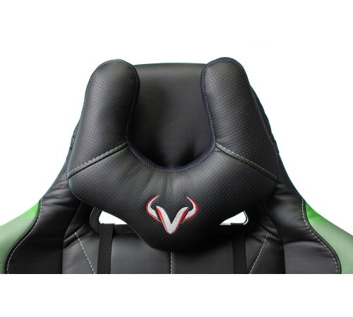 Кресло игровое Бюрократ VIKING 5 AERO черный/салатовый искусственная кожа с подголов. крестовина пластик