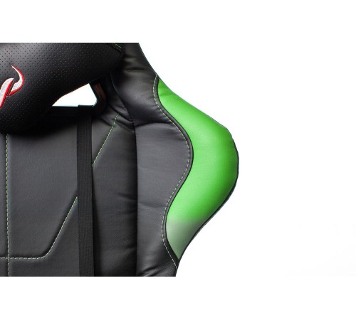 Кресло игровое Бюрократ VIKING 5 AERO черный/салатовый искусственная кожа с подголов. крестовина пластик