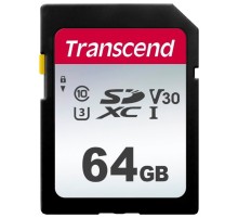 Флеш карта SDXC 64Gb Class10 Transcend TS64GSDC300S 300S w/o adapter