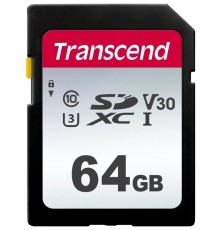 Флеш карта SDXC 64Gb Class10 Transcend TS64GSDC300S 300S w/o adapter