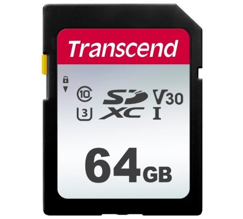 Флеш карта SDXC 64Gb Class10 Transcend TS64GSDC300S 300S w/o adapter