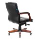 Кресло руководителя Бюрократ T-9927WALNUT-LOW черный кожа низк.спин. крестовина металл/дерево