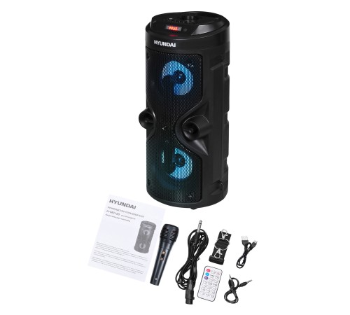 Минисистема Hyundai H-MC150 черный 50Вт/FM/USB/BT/SD/MMC Минисистема Hyundai H-MC150 черный 50Вт/FM/USB/BT/SD/MMC