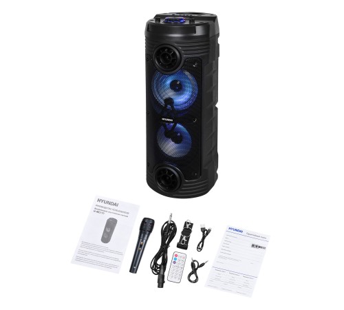 Минисистема Hyundai H-MC170 черный 80Вт/FM/USB/BT/SD/MMC Минисистема Hyundai H-MC170 черный 80Вт/FM/USB/BT/SD/MMC