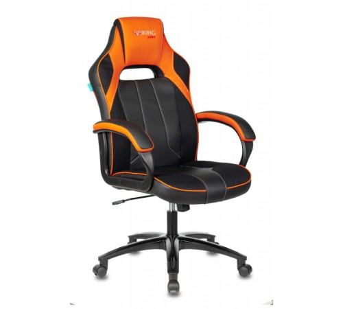 Кресло игровое Бюрократ VIKING 2 AERO черный/оранжевый искусст.кожа/ткань крестовина пластик