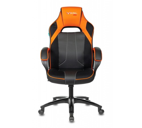 Кресло игровое Бюрократ VIKING 2 AERO черный/оранжевый искусст.кожа/ткань крестовина пластик