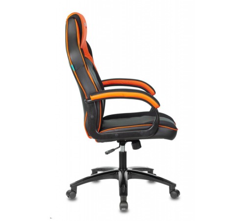 Кресло игровое Бюрократ VIKING 2 AERO черный/оранжевый искусст.кожа/ткань крестовина пластик