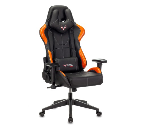 Кресло игровое Бюрократ VIKING 5 AERO черный/оранжевый искусственная кожа с подголов. крестовина пластик