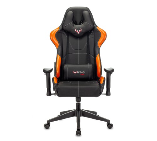 Кресло игровое Бюрократ VIKING 5 AERO черный/оранжевый искусственная кожа с подголов. крестовина пластик