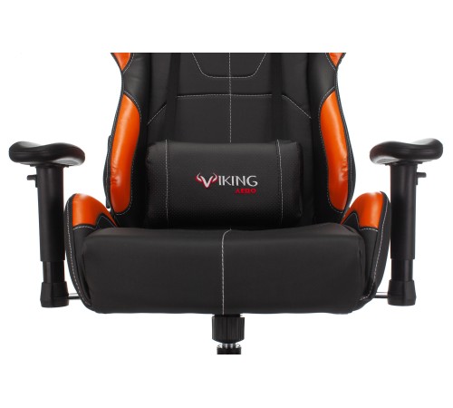 Кресло игровое Бюрократ VIKING 5 AERO черный/оранжевый искусственная кожа с подголов. крестовина пластик