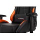 Кресло игровое Бюрократ VIKING 5 AERO черный/оранжевый искусственная кожа с подголов. крестовина пластик