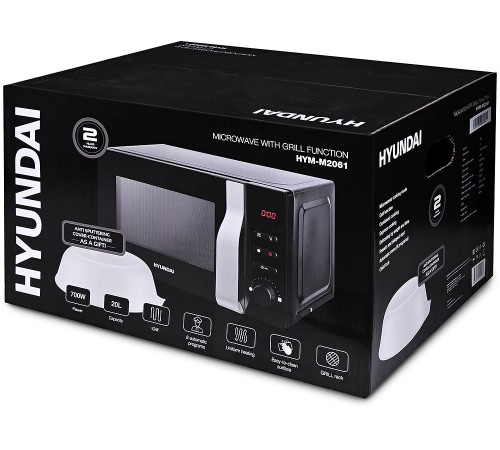 Микроволновая Печь Hyundai HYM-M2061 20л. 700Вт черный Микроволновая Печь Hyundai HYM-M2061 20л. 700Вт черный