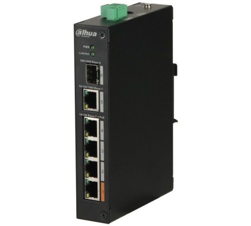 Защищенный 4-портовый РОЕ коммутатор, неуправляемый Dahua DH-PFS3106-4ET-60 Защищенный 4-портовый РОЕ коммутатор, неуправляемый Dahua DH-PFS3106-4ET-60