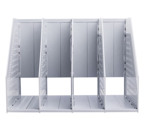 Лоток вертикальный Deli 78996LT-GREY 4отд. складной 332x256x243мм серый пластик Лоток вертикальный Deli 78996LT-GREY 4отд. складной 332x256x243мм серый пластик
