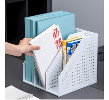Лоток вертикальный Deli 78996LT-GREY 4отд. складной 332x256x243мм серый пластик