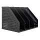 Лоток вертикальный Deli 78996DK-GREY 4отд. складной 332x256x243мм темно-серый пластик