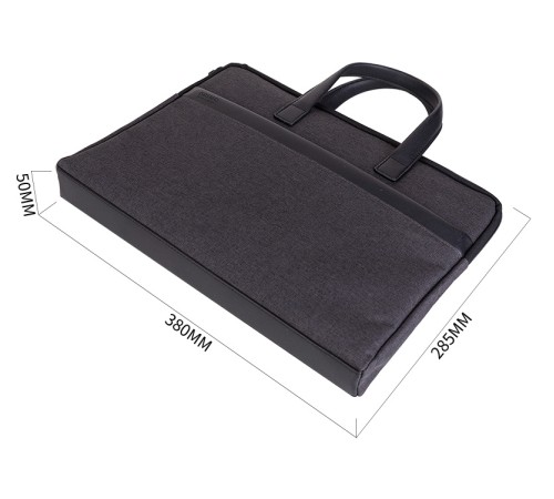 Папка-портфель Deli 63751GREY 1 отдел. терилен серый