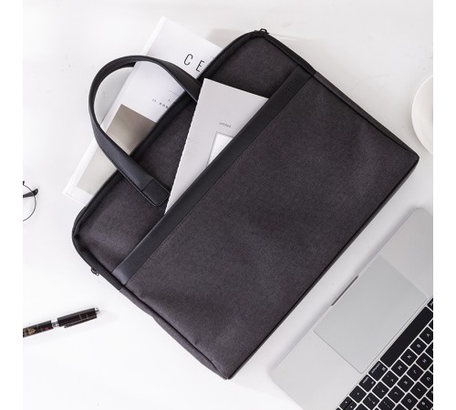 Папка-портфель Deli 63751GREY 1 отдел. терилен серый