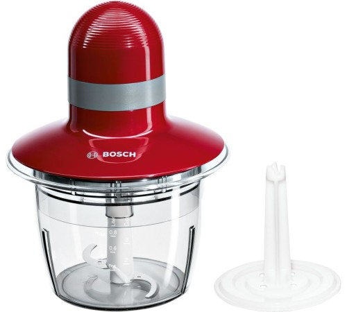 Измельчитель электрический Bosch MMR08R2 0.8л. 400Вт красный