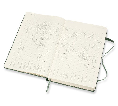 Ежедневник Moleskine CLASSIC Large 130х210мм 400стр. зеленый