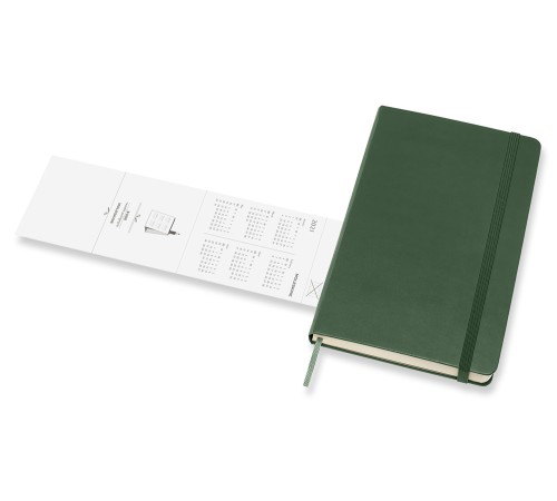 Ежедневник Moleskine CLASSIC Large 130х210мм 400стр. зеленый