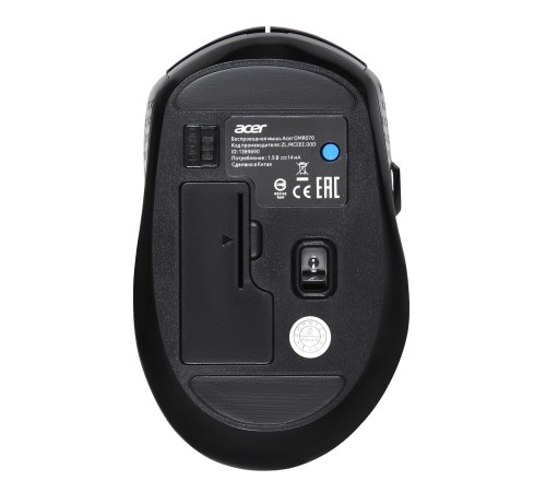 Мышь Acer OMR070 черный оптическая (1600dpi) беспроводная BT/Radio USB (6but)