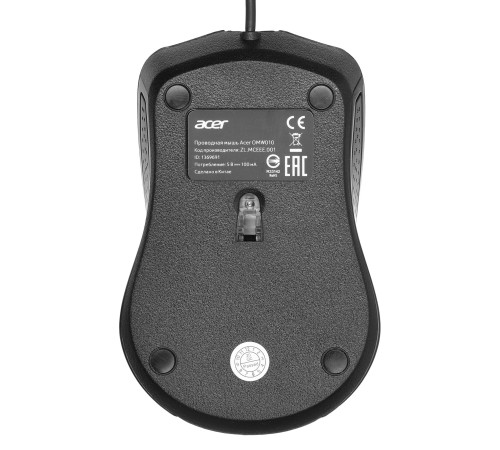 Мышь Acer OMW010 черный оптическая (1200dpi) USB (3but)