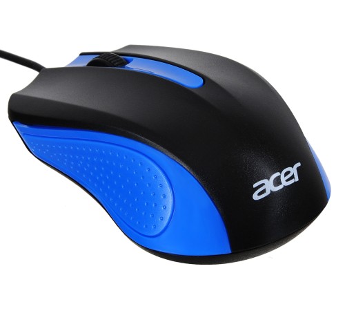 Мышь Acer OMW011 черный/синий оптическая (1200dpi) USB (3but)