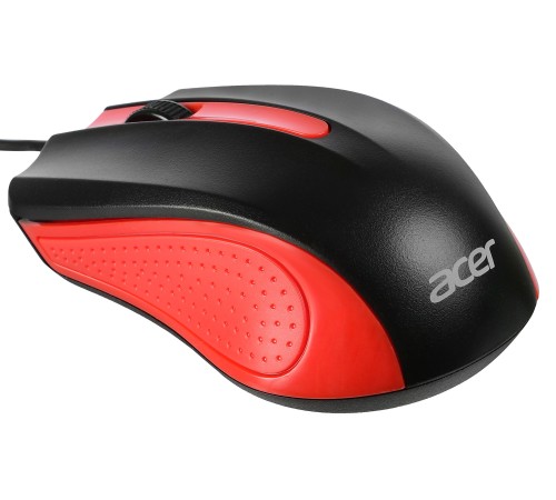 Мышь Acer OMW012 черный/красный оптическая (1200dpi) USB (3but)