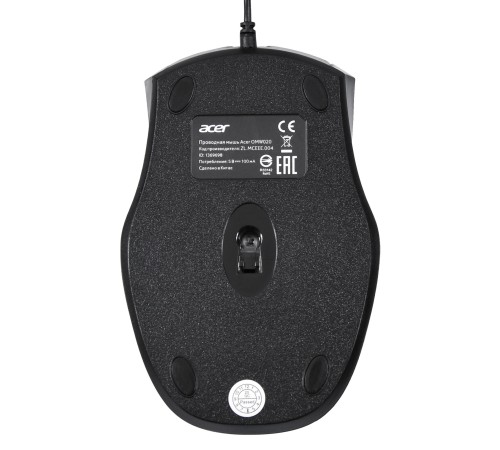 Мышь Acer OMW020 черный оптическая (1600dpi) USB (3but)