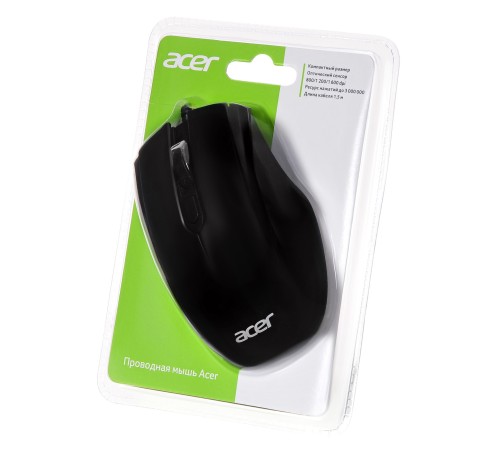 Мышь Acer OMW020 черный оптическая (1600dpi) USB (3but)