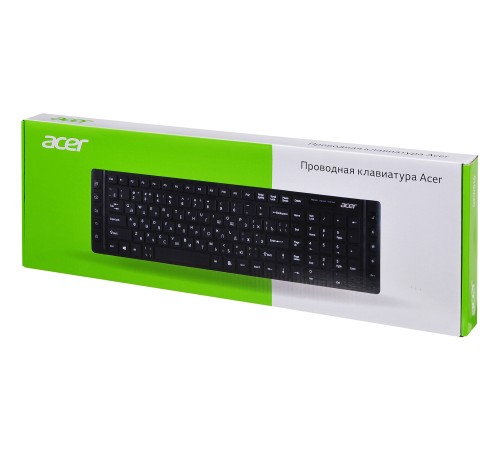 Клавиатура Acer OKW010 черный USB slim Multimedia Клавиатура Acer OKW010 черный USB slim Multimedia