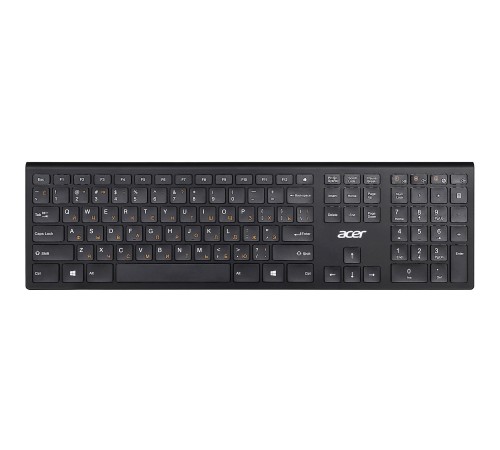 Клавиатура + мышь Acer OKR030 клав:черный мышь:черный USB беспроводная slim