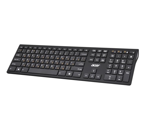Клавиатура + мышь Acer OKR030 клав:черный мышь:черный USB беспроводная slim