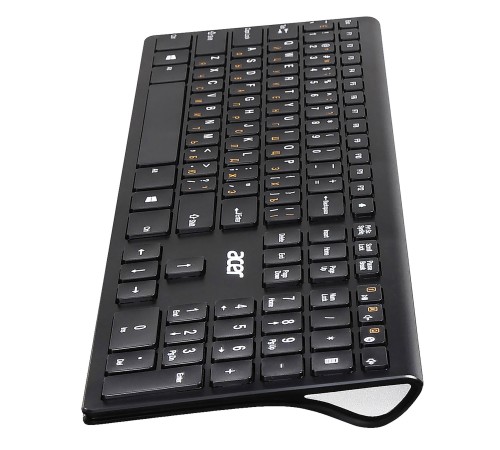 Клавиатура + мышь Acer OKR030 клав:черный мышь:черный USB беспроводная slim
